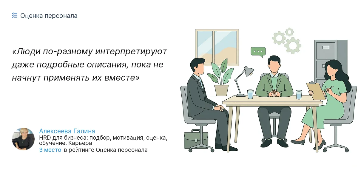 Люди по-разному интерпретируют даже подробные описания, пока не начнут применять их вместе