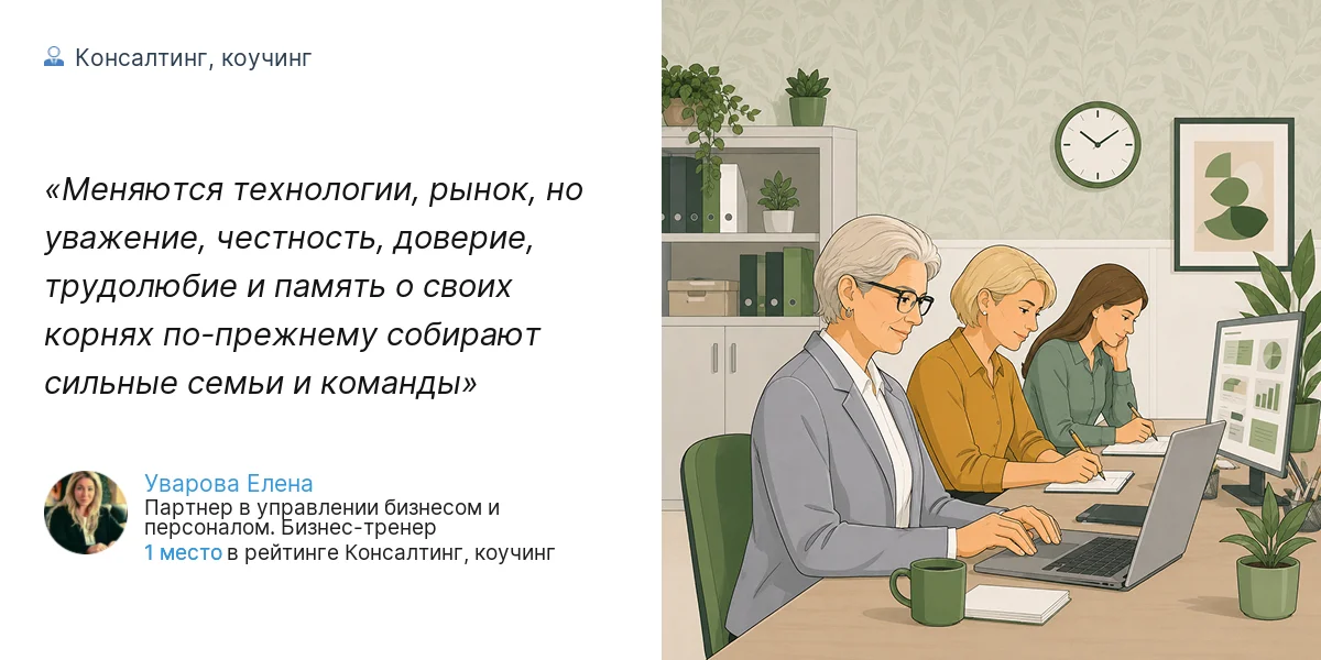 Меняются технологии, рынок, но уважение, честность, доверие, трудолюбие и память о своих корнях по-прежнему собирают сильные семьи и команды