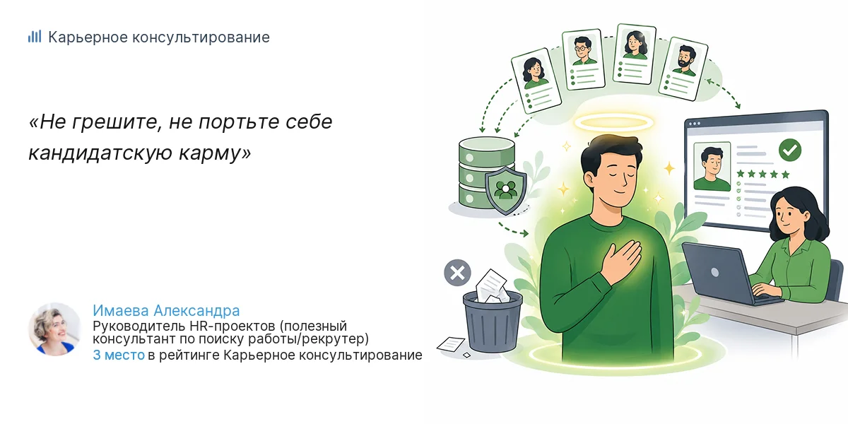 Не грешите, не портьте себе кандидатскую карму