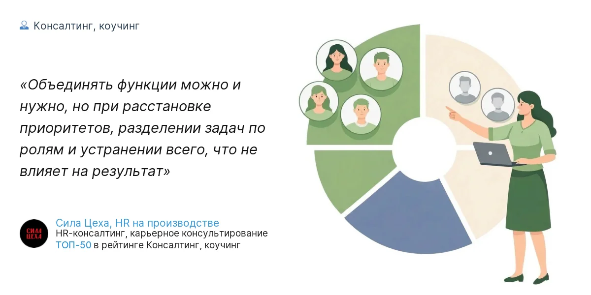 Объединять функции можно и нужно, но при расстановке приоритетов, разделении задач по ролям и устранении всего, что не влияет на результат