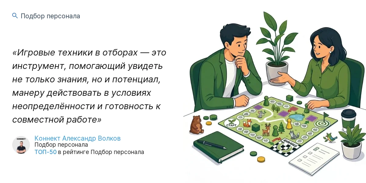 Игровые техники в отборах — это инструмент, помогающий увидеть не только знания, но и потенциал, манеру действовать в условиях неопределённости и готовность к совместной работе