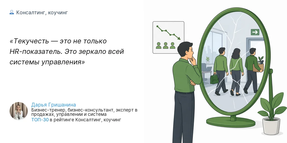 Текучесть — это не только HR-показатель. Это зеркало всей системы управления