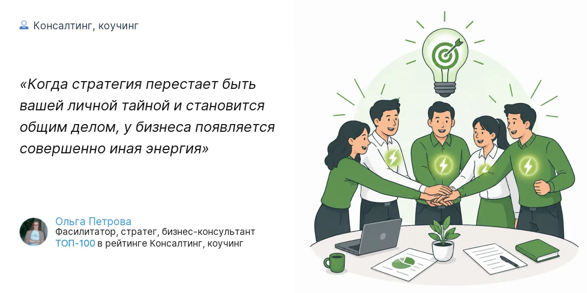 Когда стратегия перестает быть вашей личной тайной и становится общим делом, у бизнеса появляется совершенно иная энергия