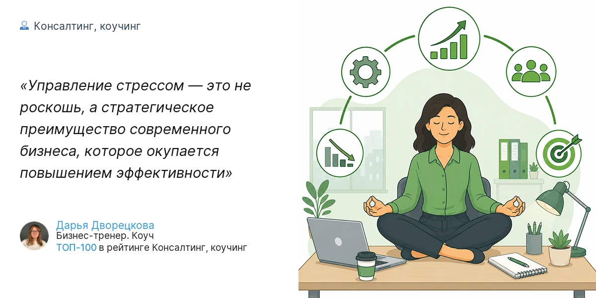 Управление стрессом — это не роскошь, а стратегическое преимущество современного бизнеса, которое окупается повышением эффективности