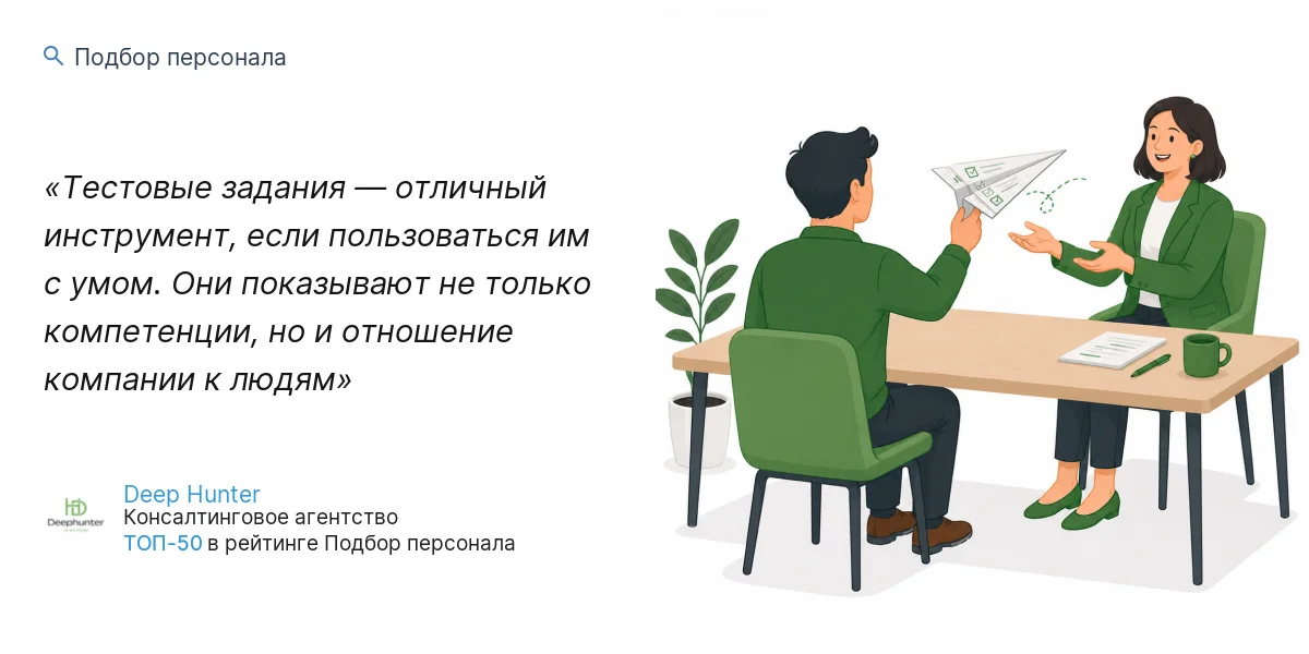 Тестовые задания — отличный инструмент, если пользоваться им с умом. Они показывают не только компетенции, но и отношение компании к людям