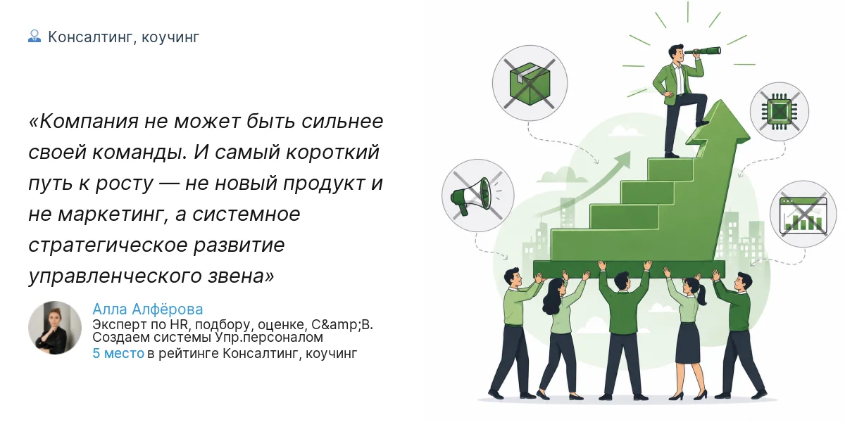Компания не может быть сильнее своей команды. И самый короткий путь к росту — не новый продукт и не маркетинг, а системное стратегическое развитие управленческого звена