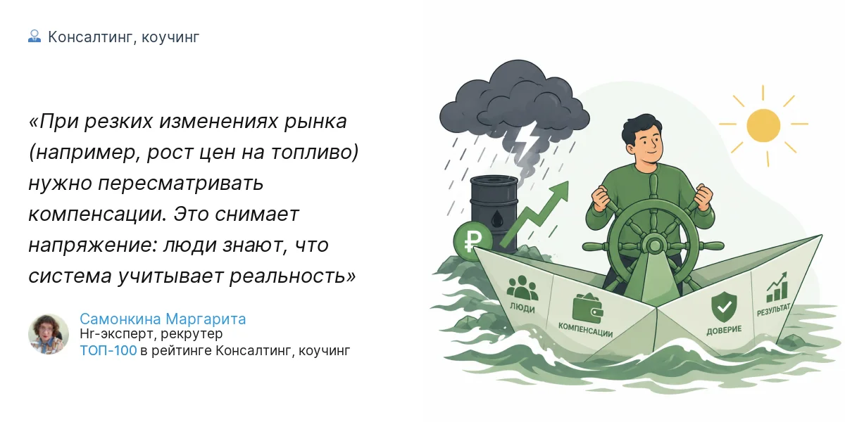 При резких изменениях рынка (например, рост цен на топливо) нужно пересматривать компенсации. Это снимает напряжение: люди знают, что система учитывает реальность