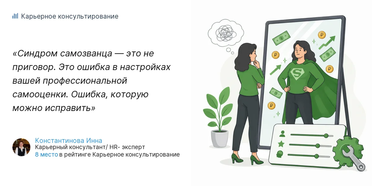 Синдром самозванца — это не приговор. Это ошибка в настройках вашей профессиональной самооценки. Ошибка, которую можно исправить