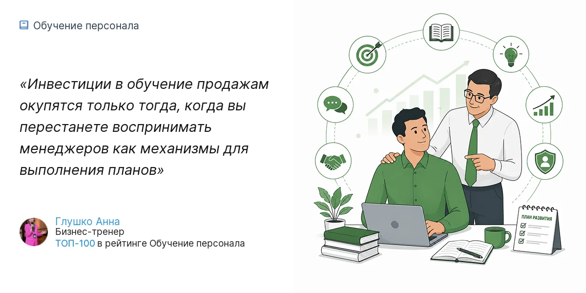 Инвестиции в обучение продажам окупятся только тогда, когда вы перестанете воспринимать менеджеров как механизмы для выполнения планов