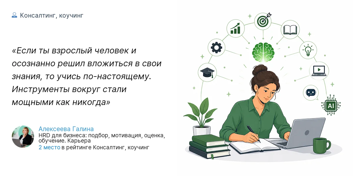 Если ты взрослый человек и осознанно решил вложиться в свои знания, то учись по-настоящему. Инструменты вокруг стали мощными как никогда