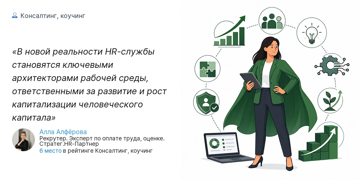 В новой реальности HR-службы становятся ключевыми архитекторами рабочей среды, ответственными за развитие и рост капитализации человеческого капитала