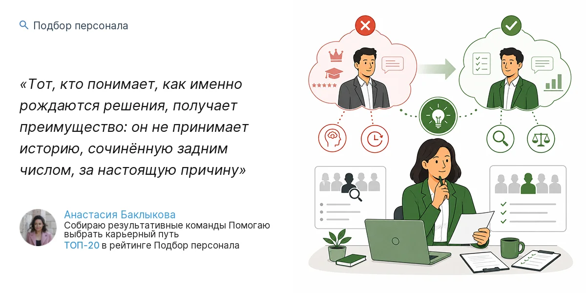 Тот, кто понимает, как именно рождаются решения, получает преимущество: он не принимает историю, сочинённую задним числом, за настоящую причину