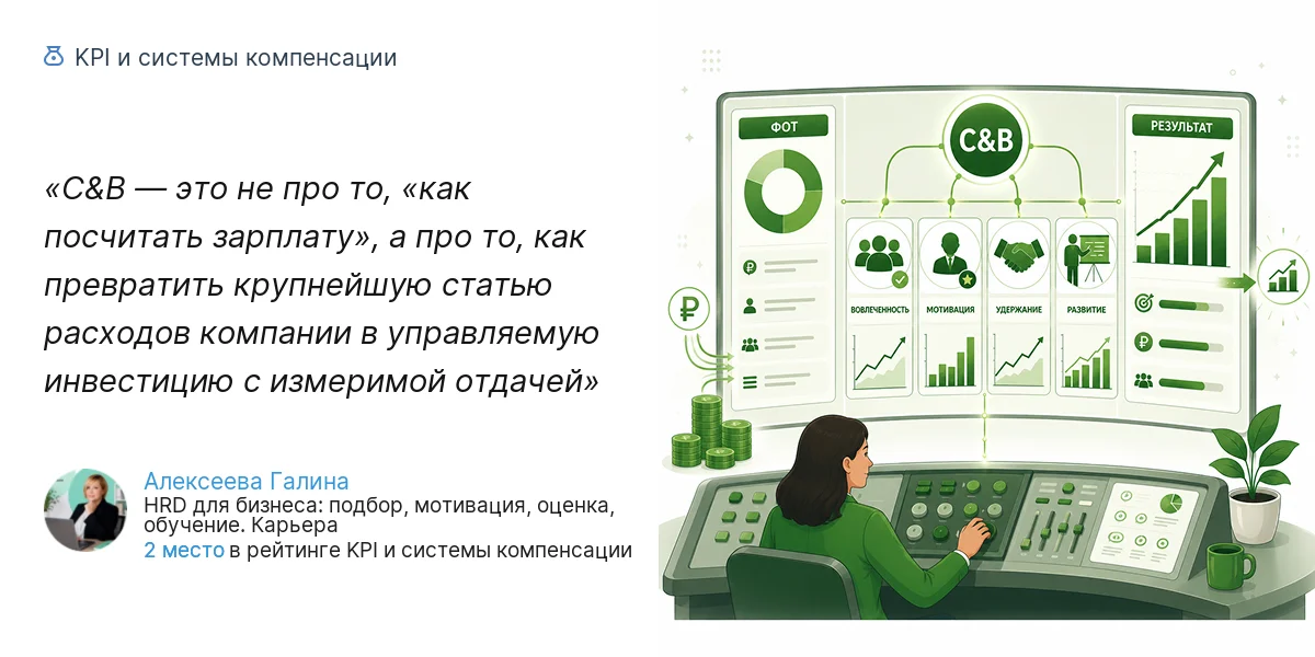 C&B — это не про то, «как посчитать зарплату», а про то, как превратить крупнейшую статью расходов компании в управляемую инвестицию с измеримой отдачей