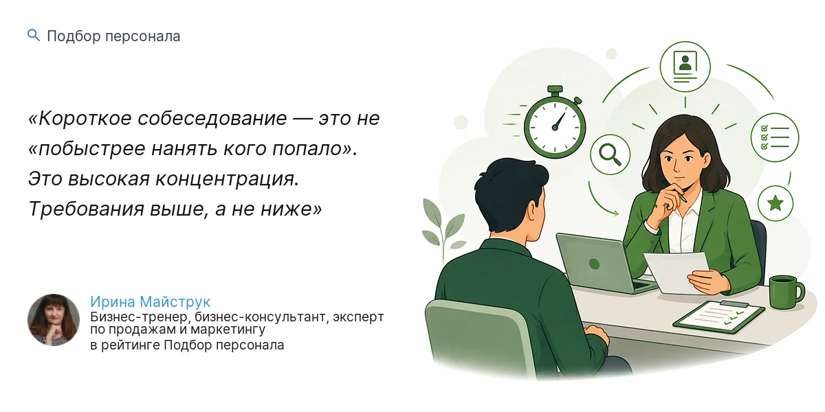 Короткое собеседование — это не 