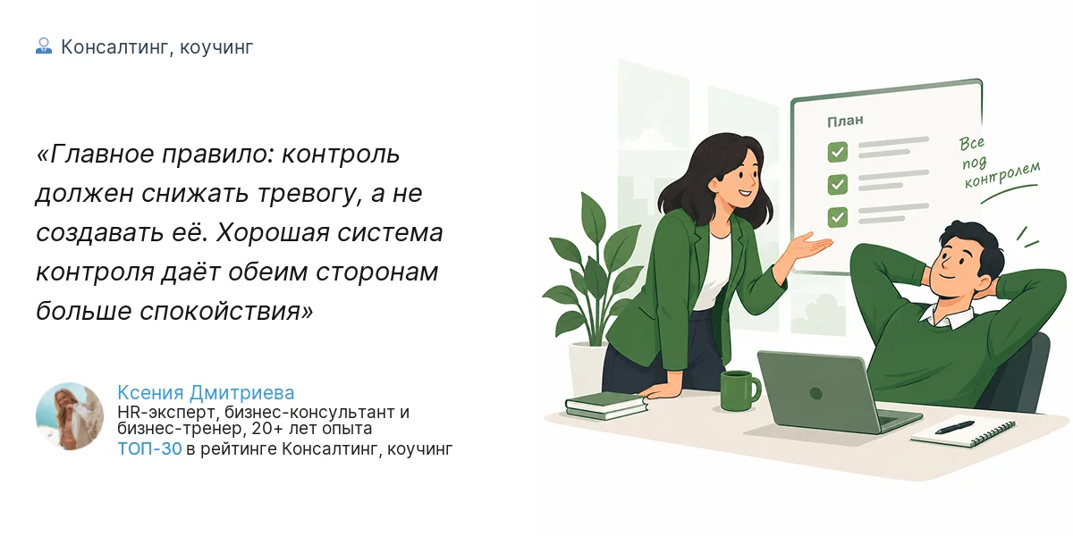 Главное правило: контроль должен снижать тревогу, а не создавать её. Хорошая система контроля даёт обеим сторонам больше спокойствия