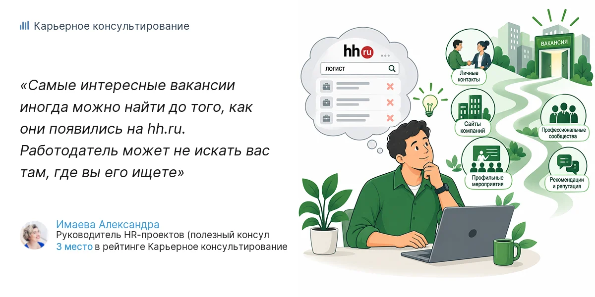 Самые интересные вакансии иногда можно найти до того, как они появились на hh.ru. Работодатель может не искать вас там, где вы его ищете