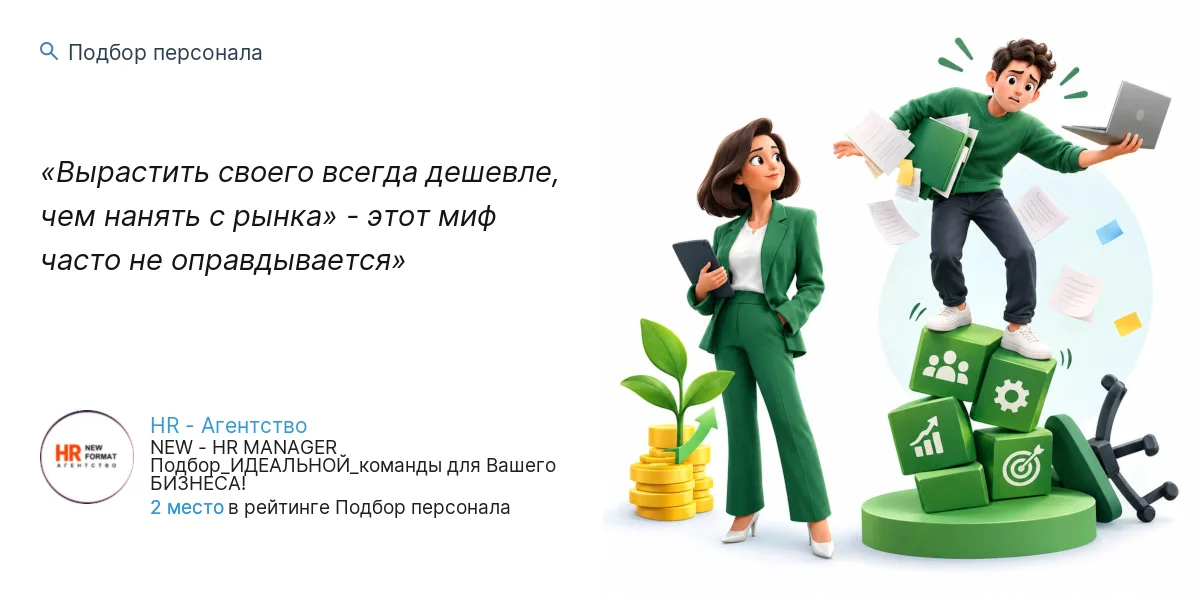 Вырастить своего всегда дешевле, чем нанять с рынка» - этот миф часто не оправдывается