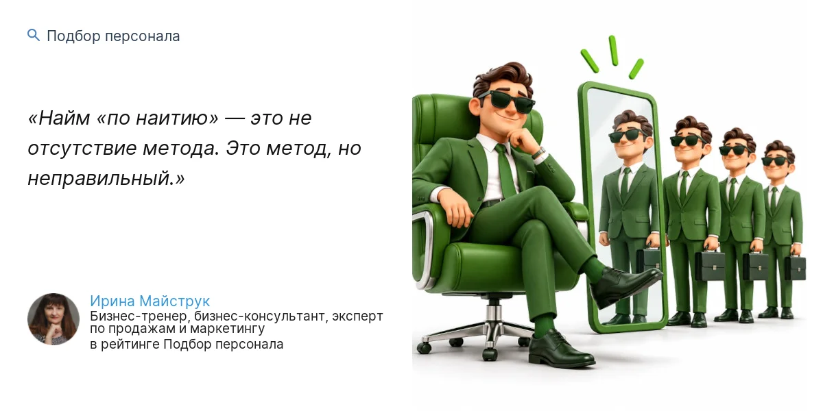 Найм «по наитию» — это не отсутствие метода. Это метод, но неправильный.