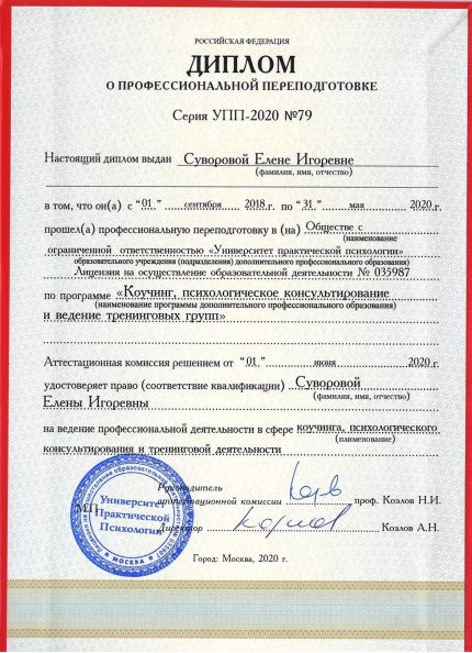 Elena Suvorova дипломы и сертификаты эксперта id-13334