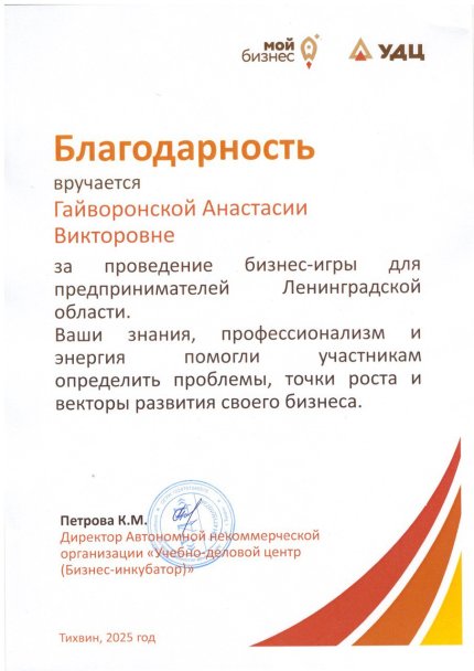 Анастасия Никитина дипломы и сертификаты эксперта id-13388