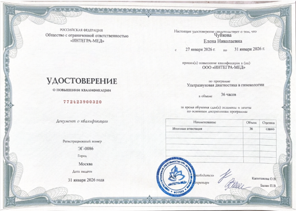 Елена Чуйкова дипломы и сертификаты эксперта id-13060