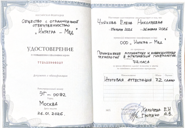 Елена Чуйкова дипломы и сертификаты эксперта id-13061