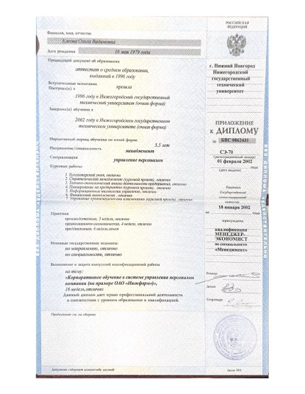 Ольга Ежова дипломы и сертификаты эксперта id-13104