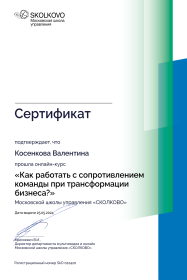 Валентина Аудит процессов и создание системы мотивации с нуля